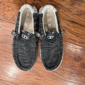 Hey Dude Charcoal Knit Slip-Ons